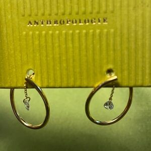 NWT Anthropologie Dainty gold and topaz earrings